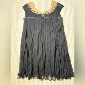 Laundry by Design Black Pleated Sleeveless Dress SZ 8